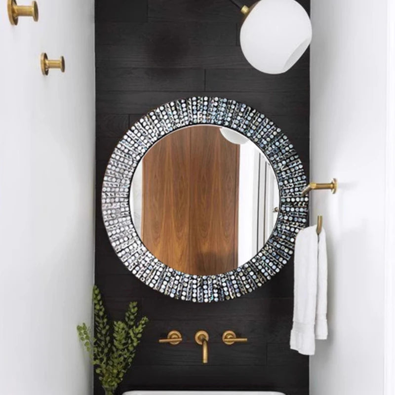 Wooden Circular Makeup Wall Mirror - 12,995.00 ZAR