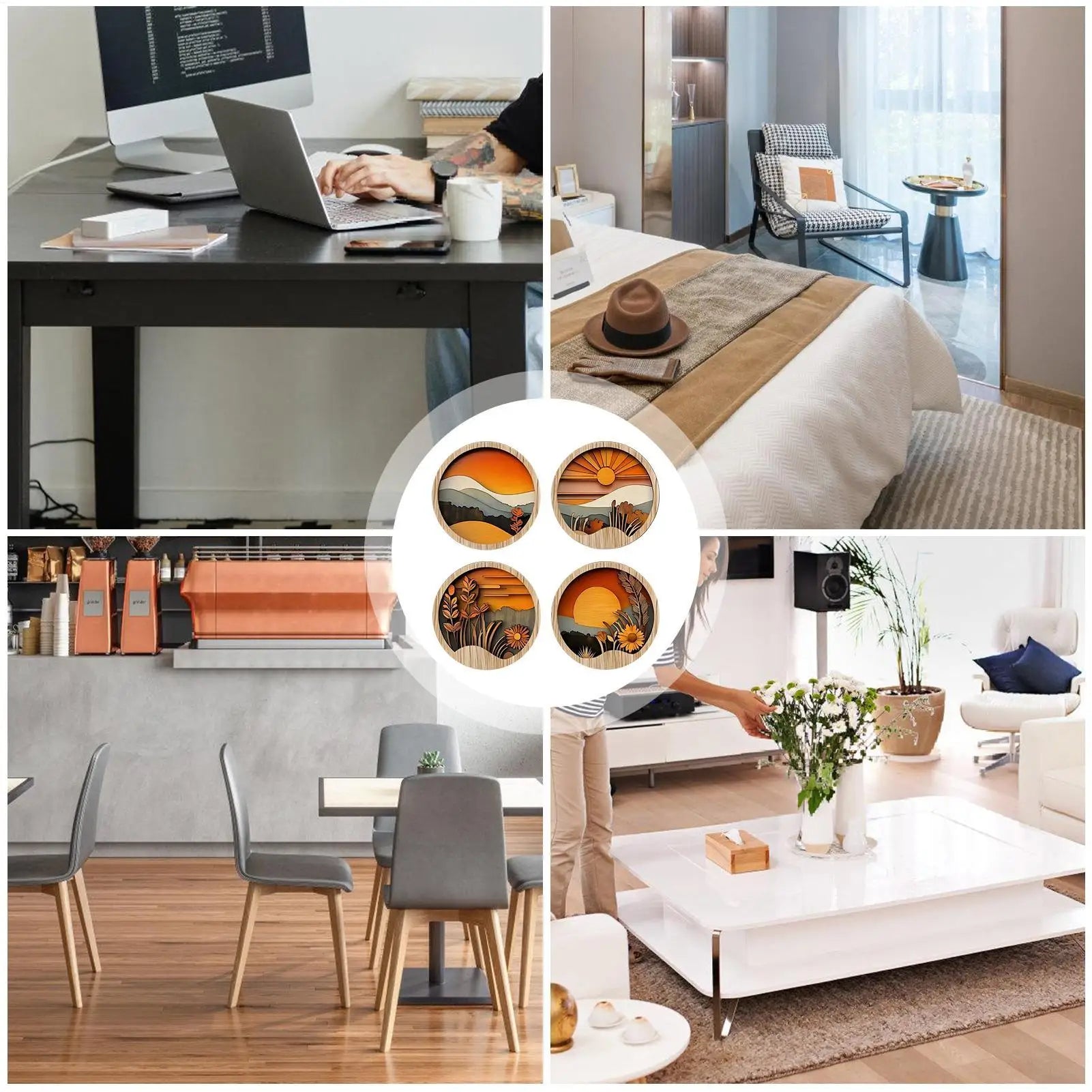 4pcs Bohemian Wall Art Decor - 600.00 ZAR