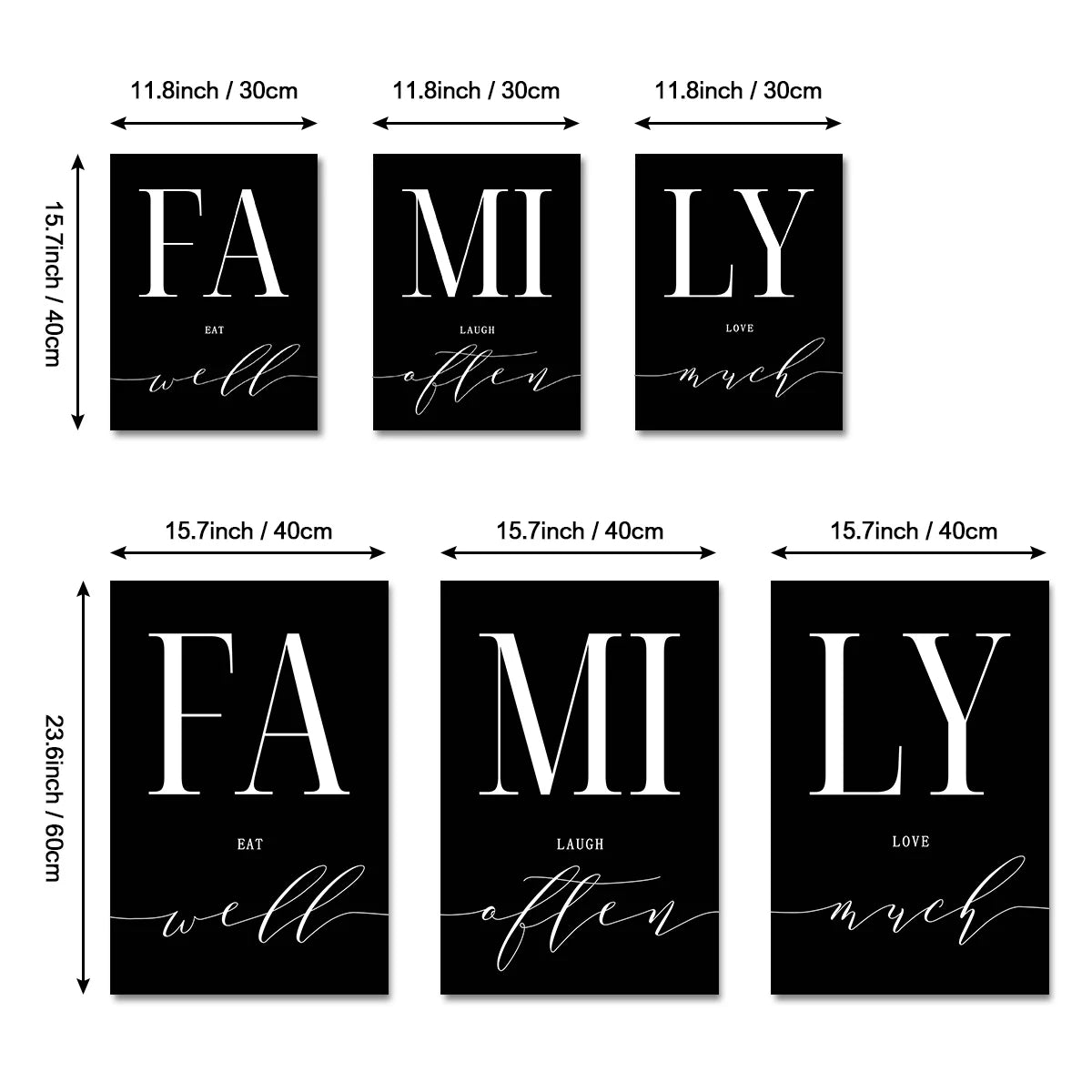 3pcs Poster Wall Art Family Canvas - 500.00 ZAR
