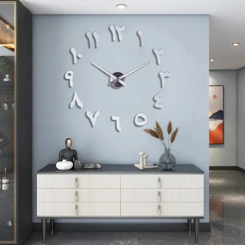 Large clock material digital home wall art - 306.00 ZAR