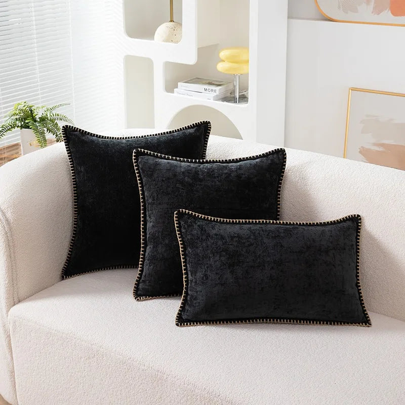 Blue Chenille Cushions Covers - 370.00 ZAR