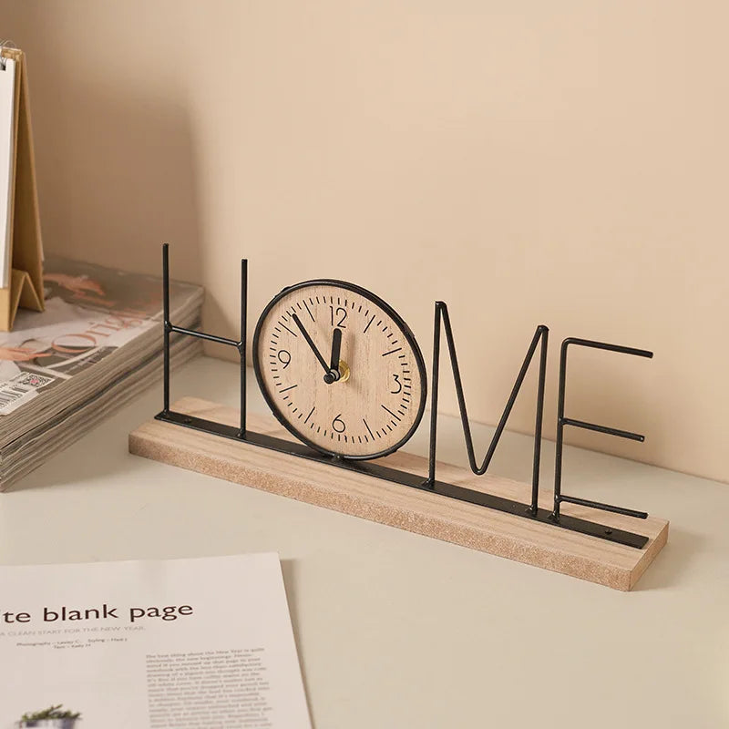 Modern HOME Decor Clock: Stylish tabletop decoration for living room, bedroom. Creative and unique gift idea.