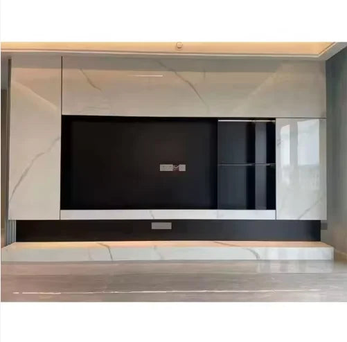 Modern White & Black TV Cabinet | Living Room Furniture by The Decor Loft