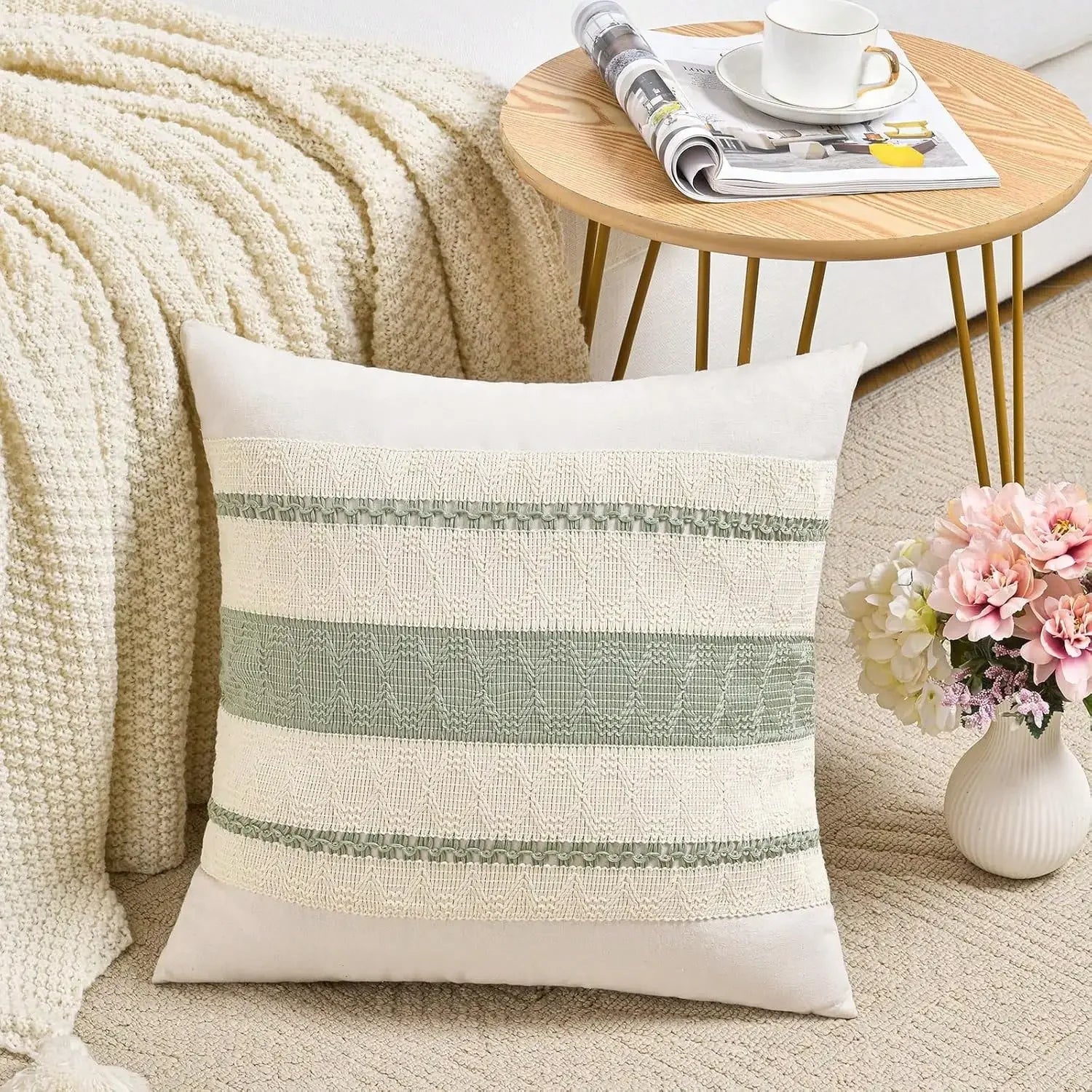 Modern Woven Fabric Throw Pillow Cushion Cover - 260.00 ZAR