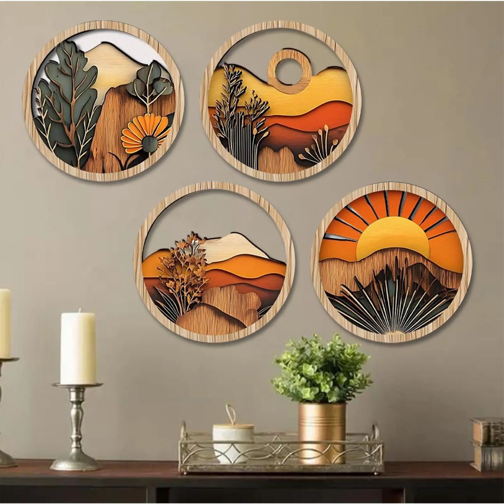 4pcs Bohemian Wall Art Decor - 600.00 ZAR