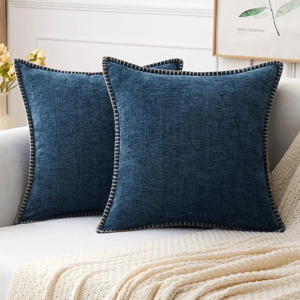 Blue Chenille Cushions Covers - 370.00 ZAR