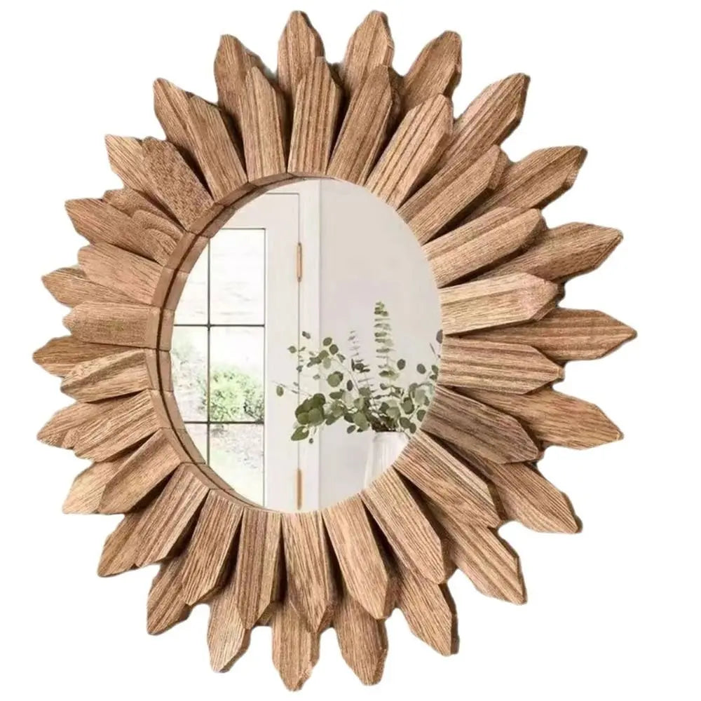 Rustic Wooden Mirror, Wall Mounted - 877.00 ZAR