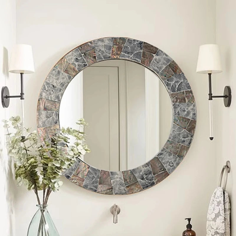 Wooden Circular Makeup Wall Mirror - 12,995.00 ZAR