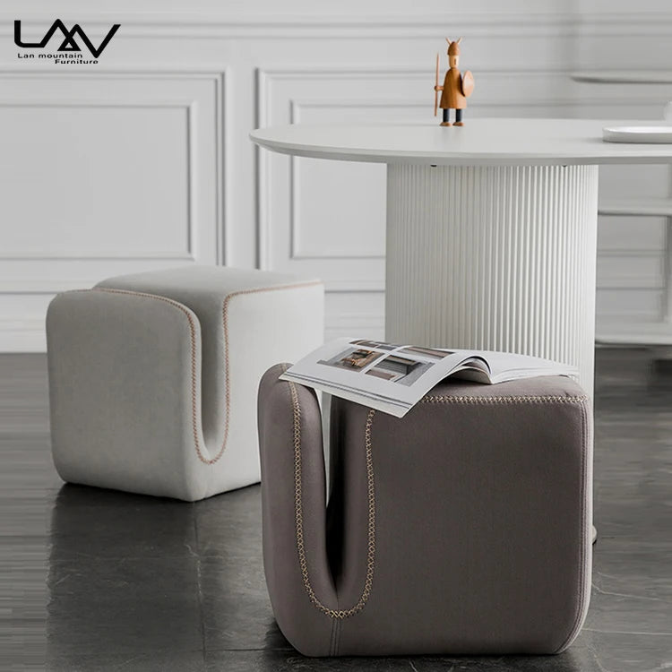 Modern Footstools by Lan Mountain Furniture: Creative Design Ottoman for Living Room & Bedroom - Shop Now!