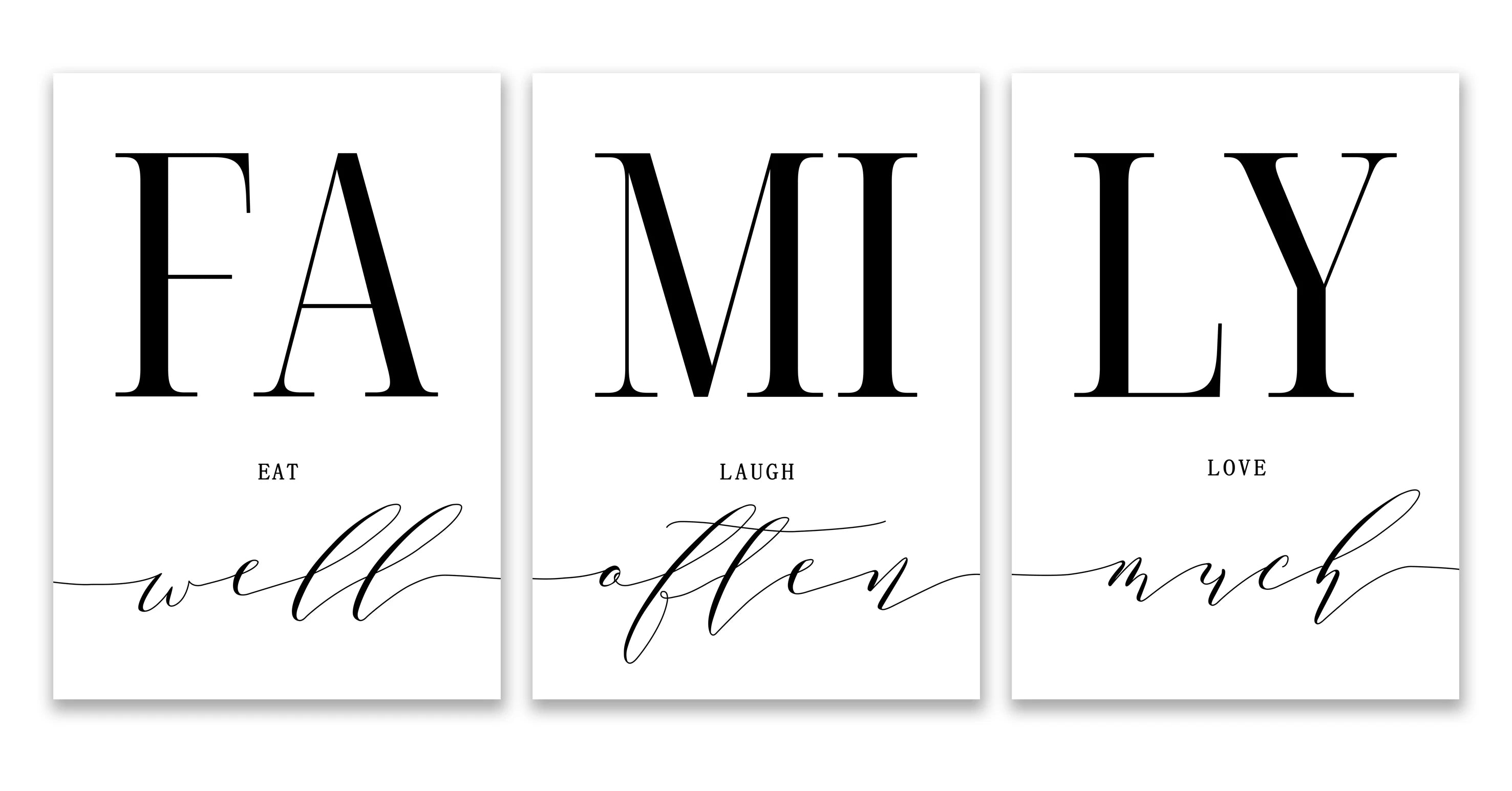 3pcs Poster Wall Art Family Canvas - 500.00 ZAR