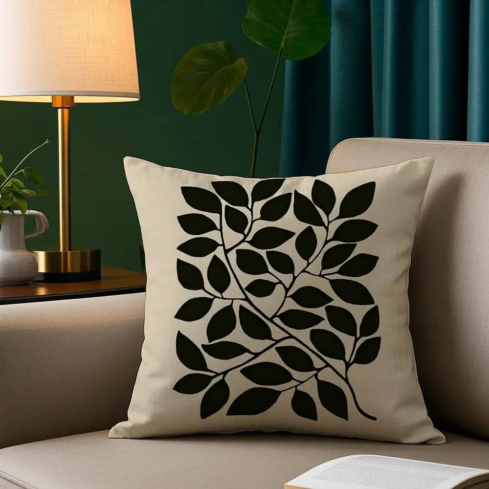 Classic Modern Flowers Print Cushion Cover - 250.00 ZAR