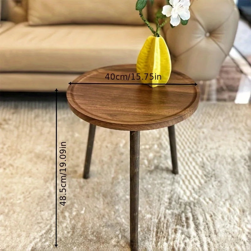 Modern Wood Coffee Table: Round Wooden Accent Table, Luxury Living Room Decoration