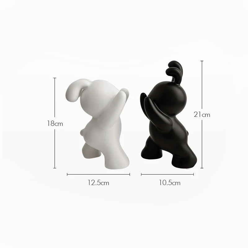 Ceramic Rabbit Bookend Statues - 1,330.00 - ZAR