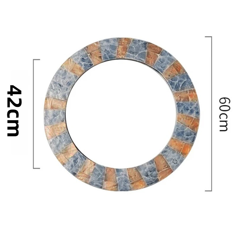 Wooden Circular Makeup Wall Mirror - 12,995.00 ZAR