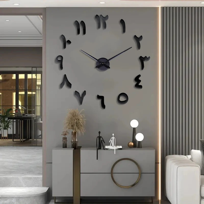 Large clock material digital home wall art - 306.00 ZAR
