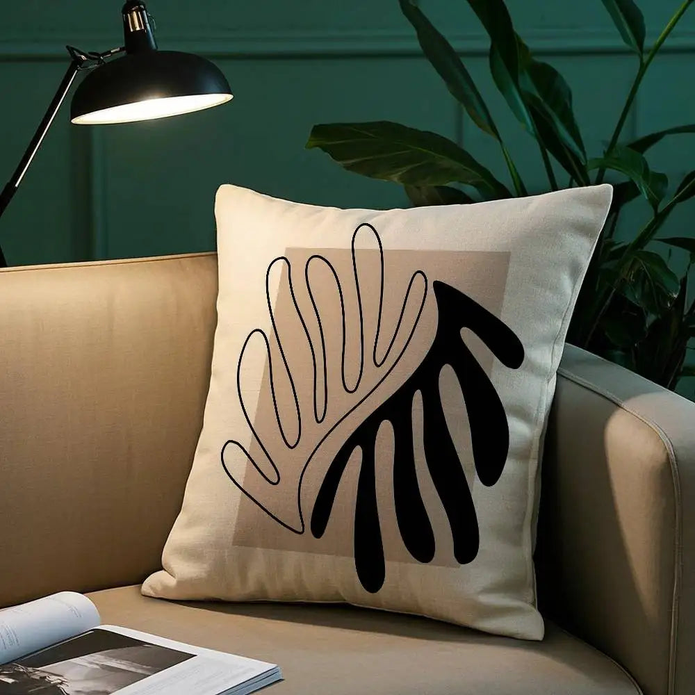 Classic Modern Flowers Print Cushion Cover - 250.00 ZAR