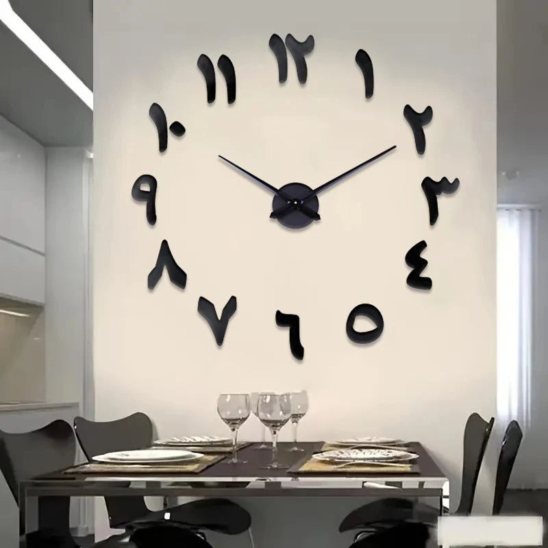 Large clock material digital home wall art - 306.00 ZAR
