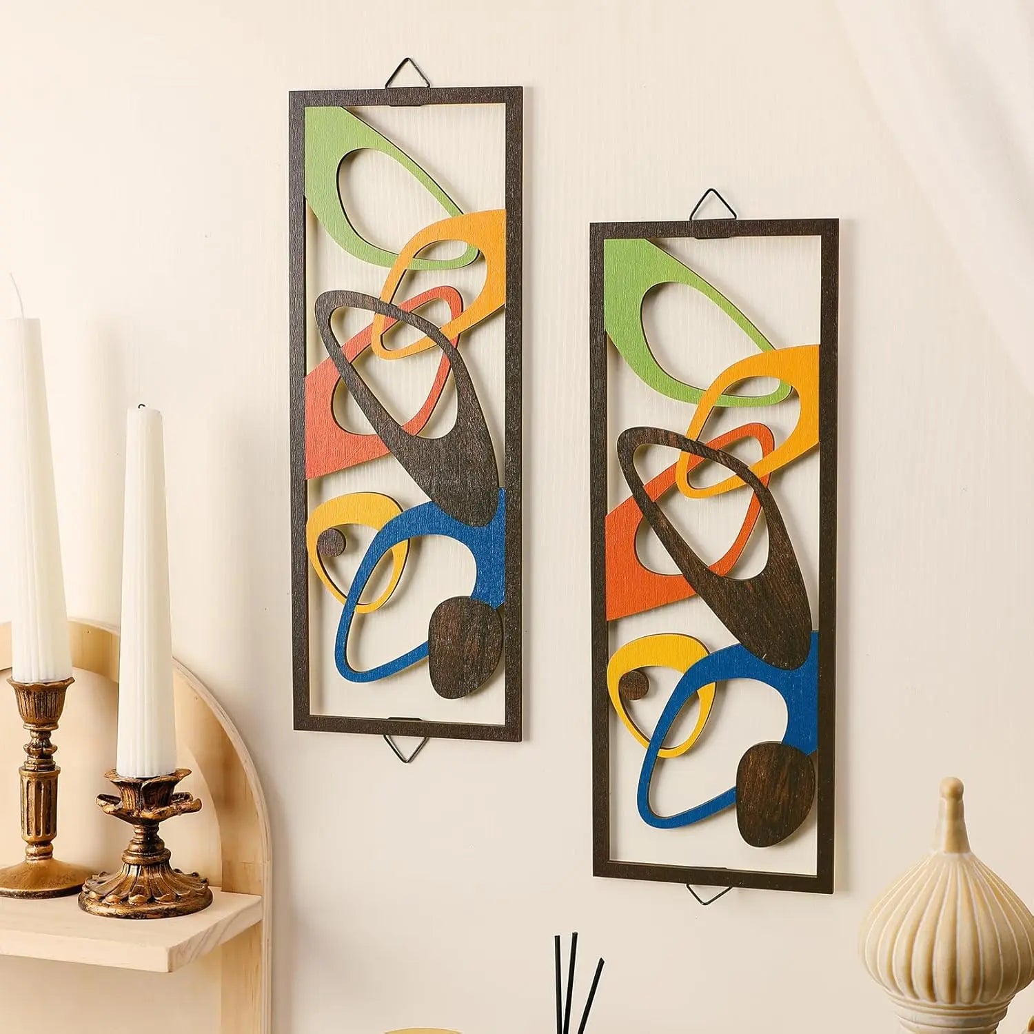 Wall Accents Wood Abstract Decor - 800.00 ZAR