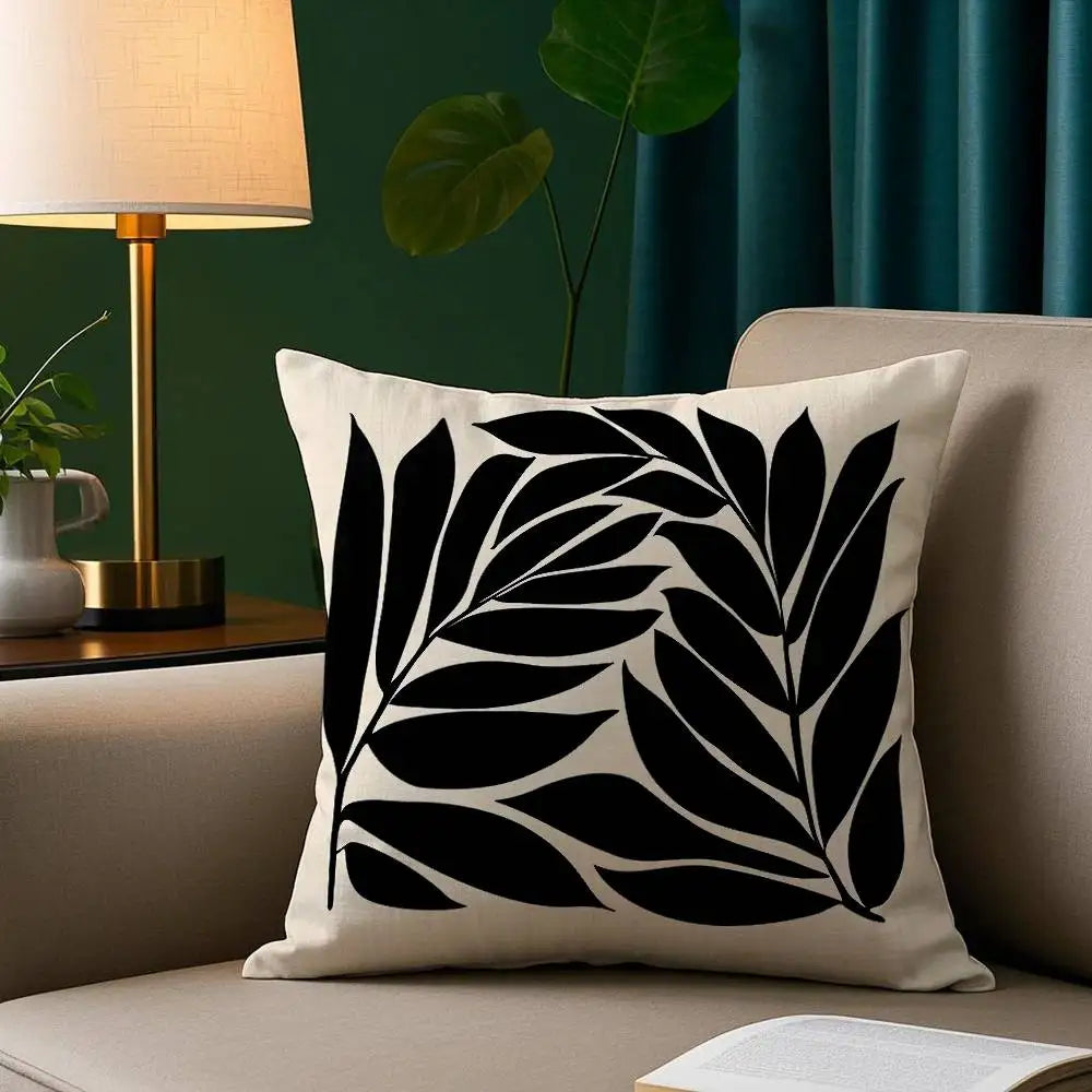 Classic Modern Flowers Print Cushion Cover - 250.00 ZAR