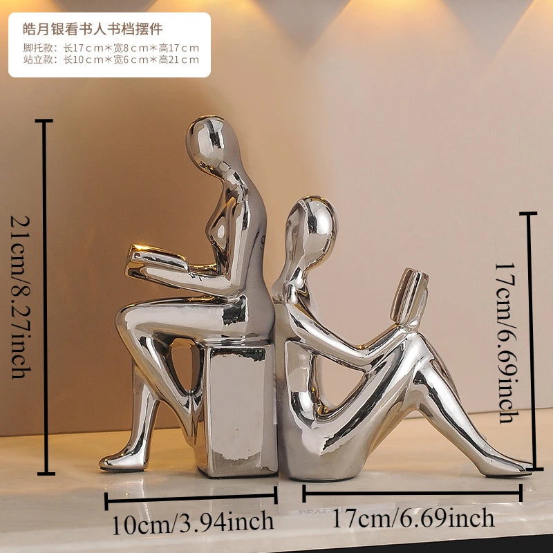 Luxury Modern Bookcase Character Ornaments - 1,280.00 ZAR