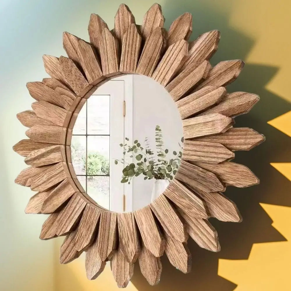 Rustic Wooden Mirror, Wall Mounted - 877.00 ZAR
