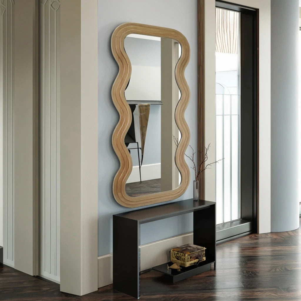 Farmhouse Wooden Wall Mirror - 2,400.00 ZAR