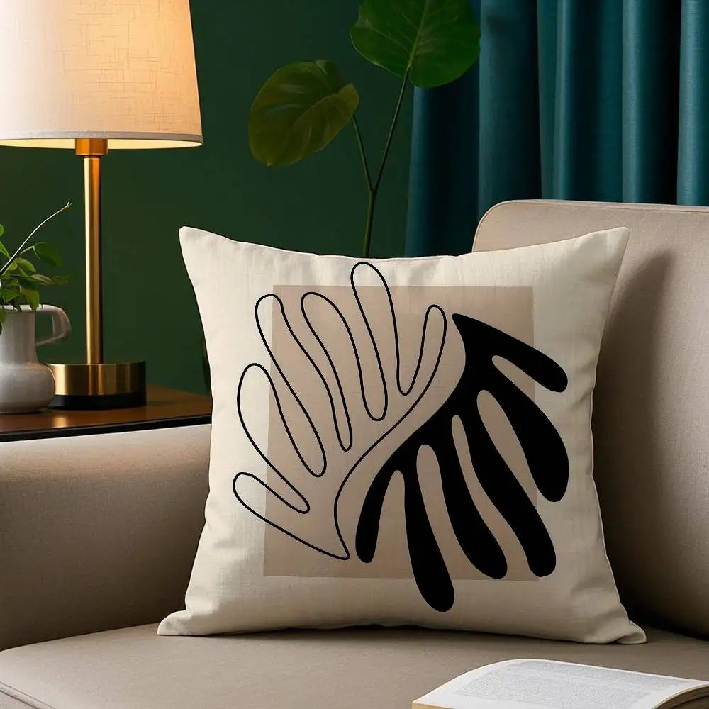 Classic Modern Flowers Print Cushion Cover - 250.00 ZAR