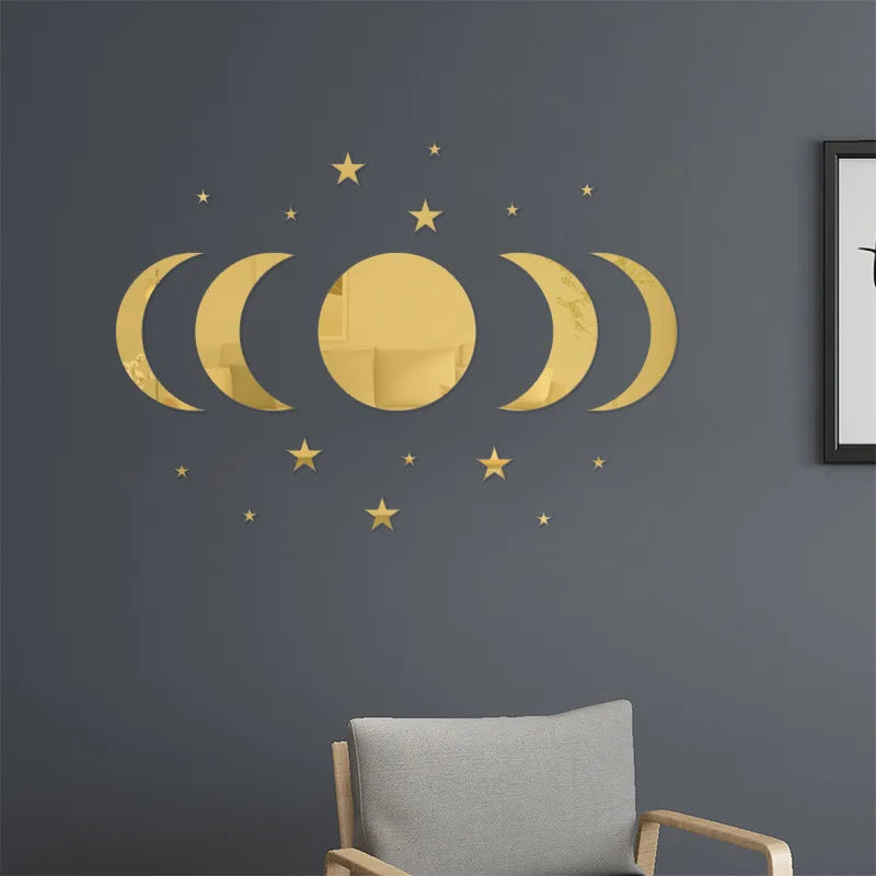 Moon Cycle Design Wall Mirror - 370.00 ZAR