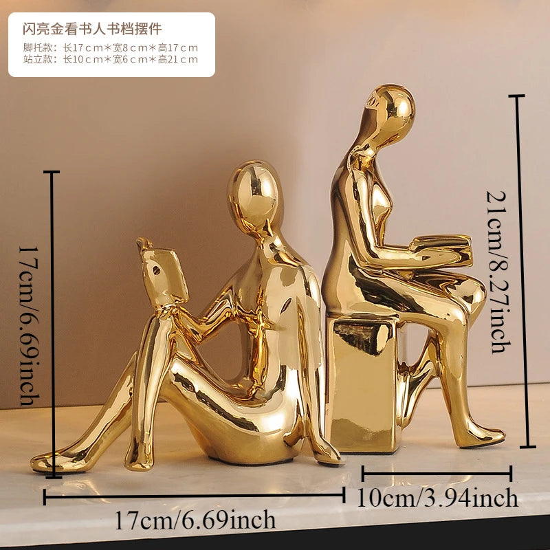 Luxury Modern Bookcase Character Ornaments - 1,280.00 ZAR