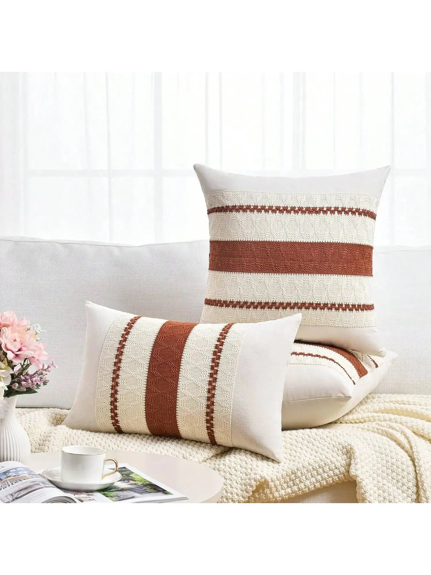 Modern Woven Fabric Throw Pillow Cushion Cover - 260.00 ZAR