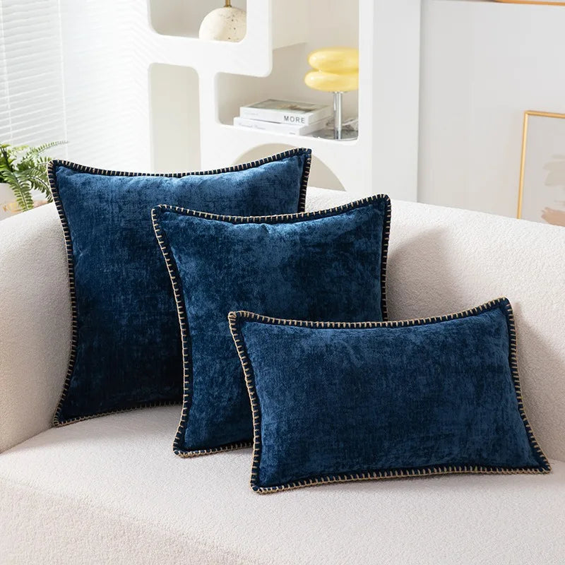Blue Chenille Cushions Covers - 370.00 ZAR