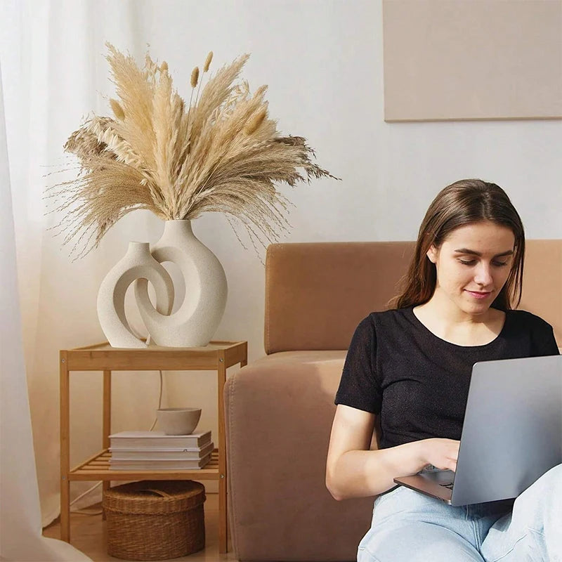 European Ceramic Vase Set Creative White Simple - 700.00 ZAR