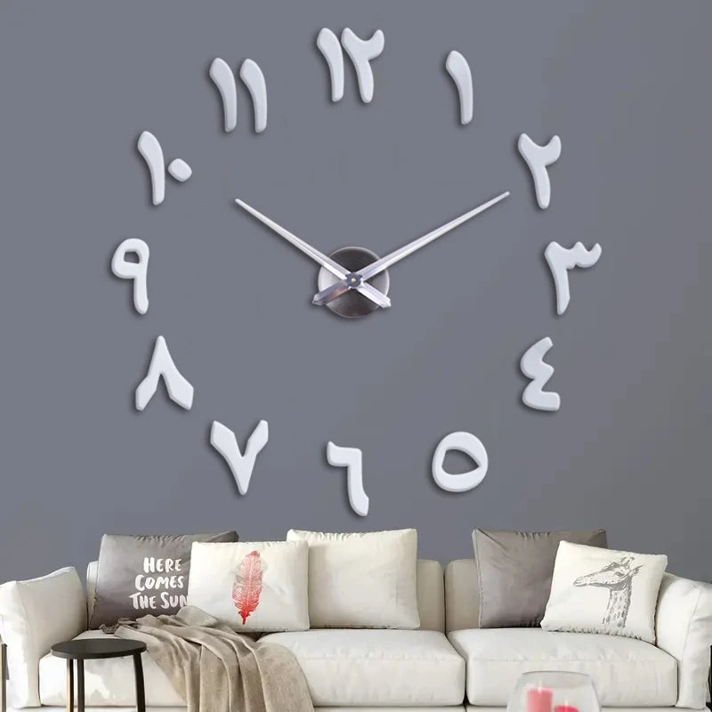 Large clock material digital home wall art - 306.00 ZAR