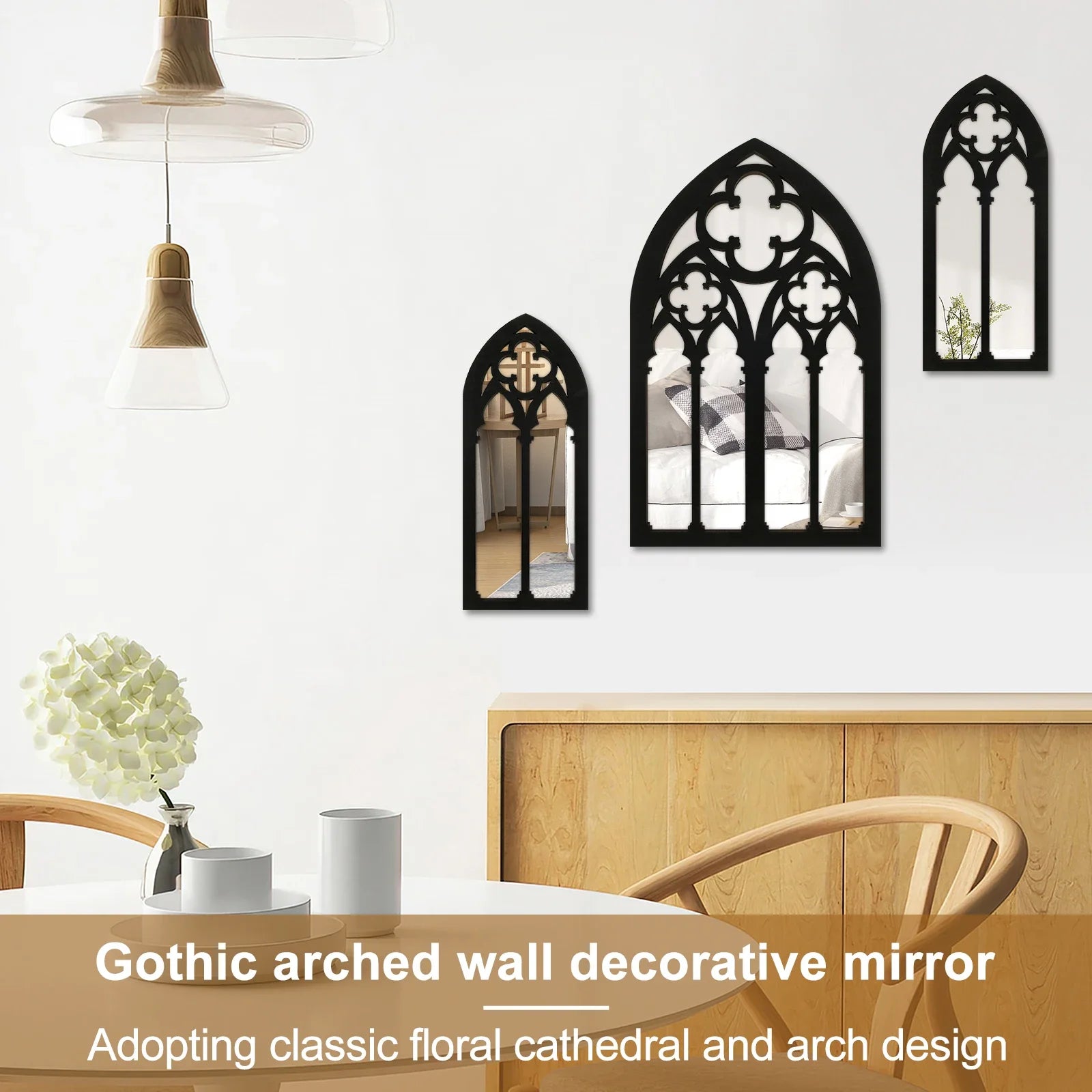 8 Styles Gothic Mirrors Wall Decor Vintage Cathedral Arch Frame - 1,600.00 ZAR