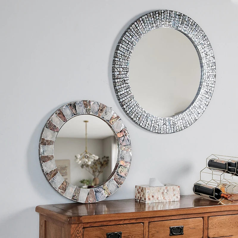 Wooden Circular Makeup Wall Mirror - 12,995.00 ZAR