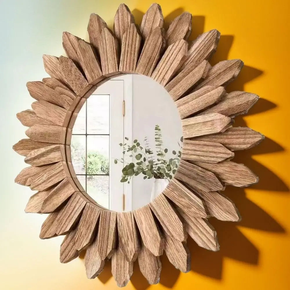Rustic Wooden Mirror, Wall Mounted - 877.00 ZAR