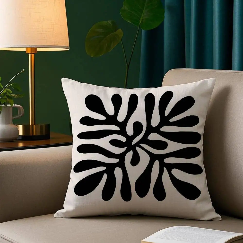 Classic Modern Flowers Print Cushion Cover - 250.00 ZAR