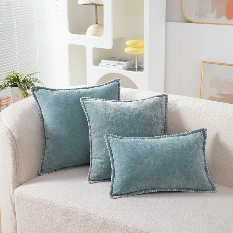 Blue Chenille Cushions Covers - 370.00 ZAR