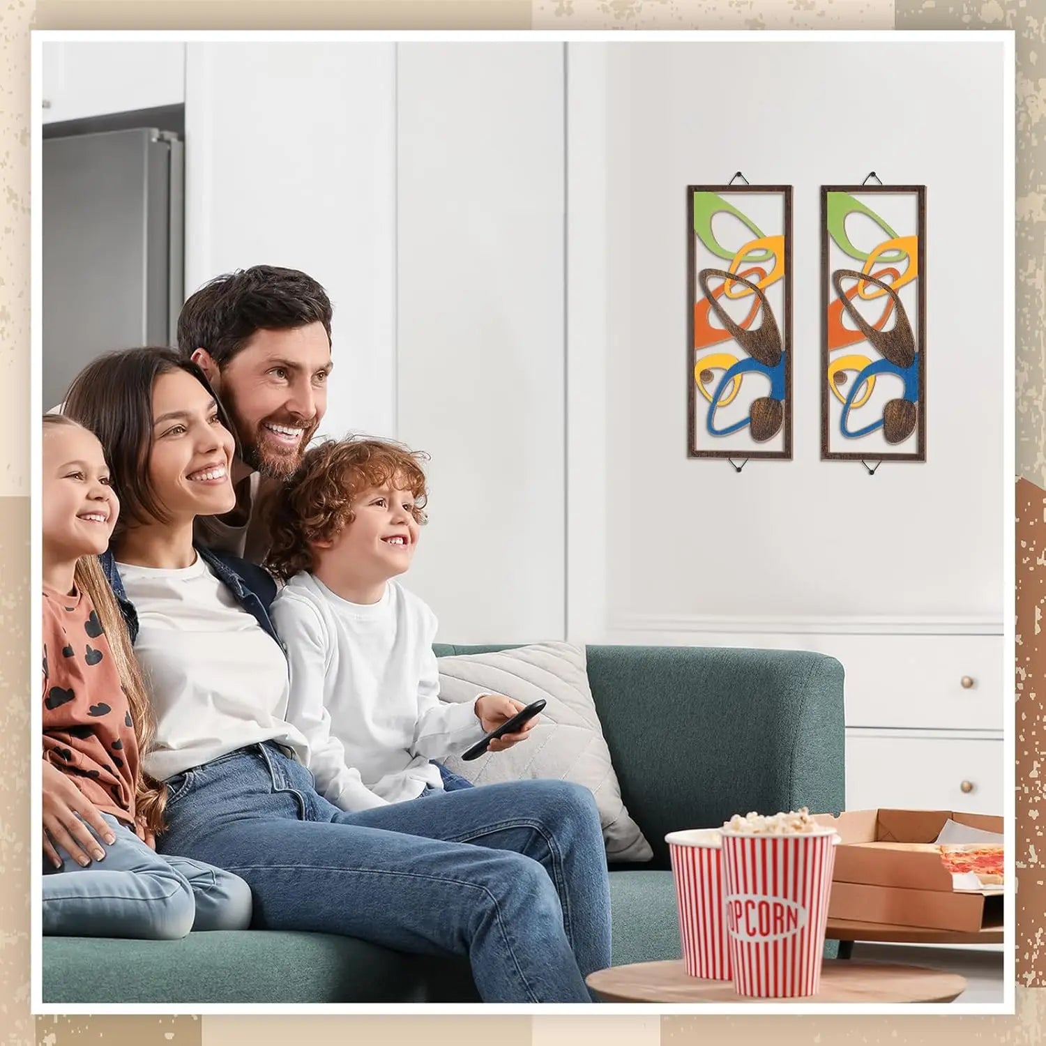 Wall Accents Wood Abstract Decor - 800.00 ZAR