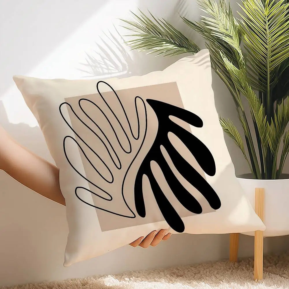 Classic Modern Flowers Print Cushion Cover - 250.00 ZAR