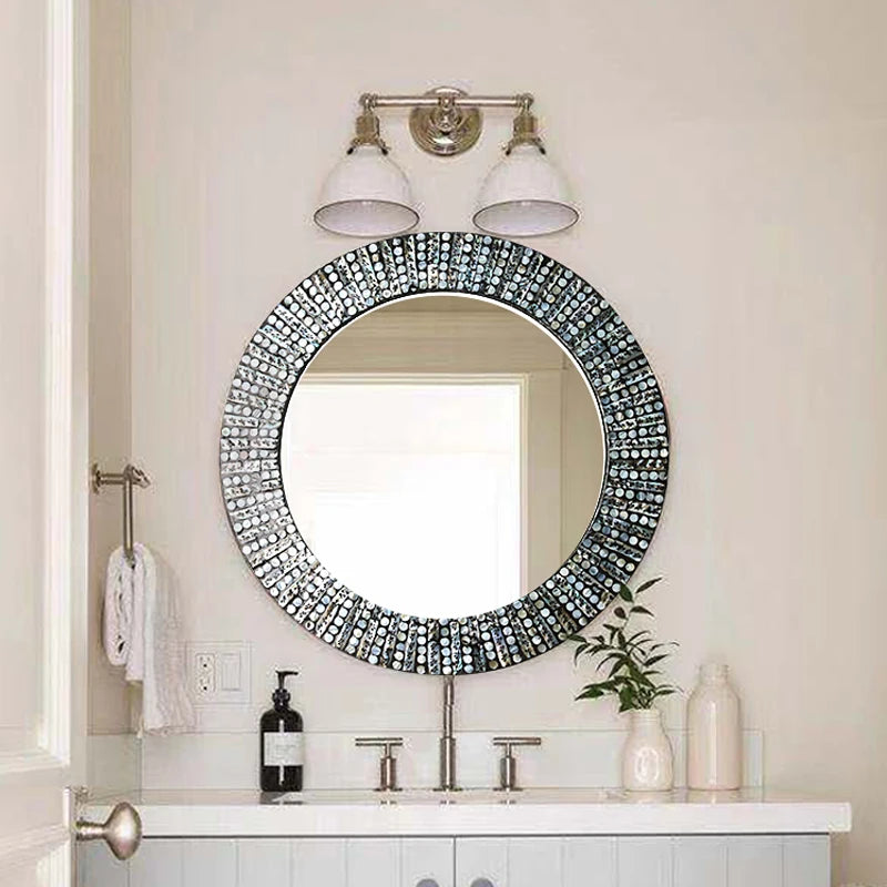 Wooden Circular Makeup Wall Mirror - 12,995.00 ZAR