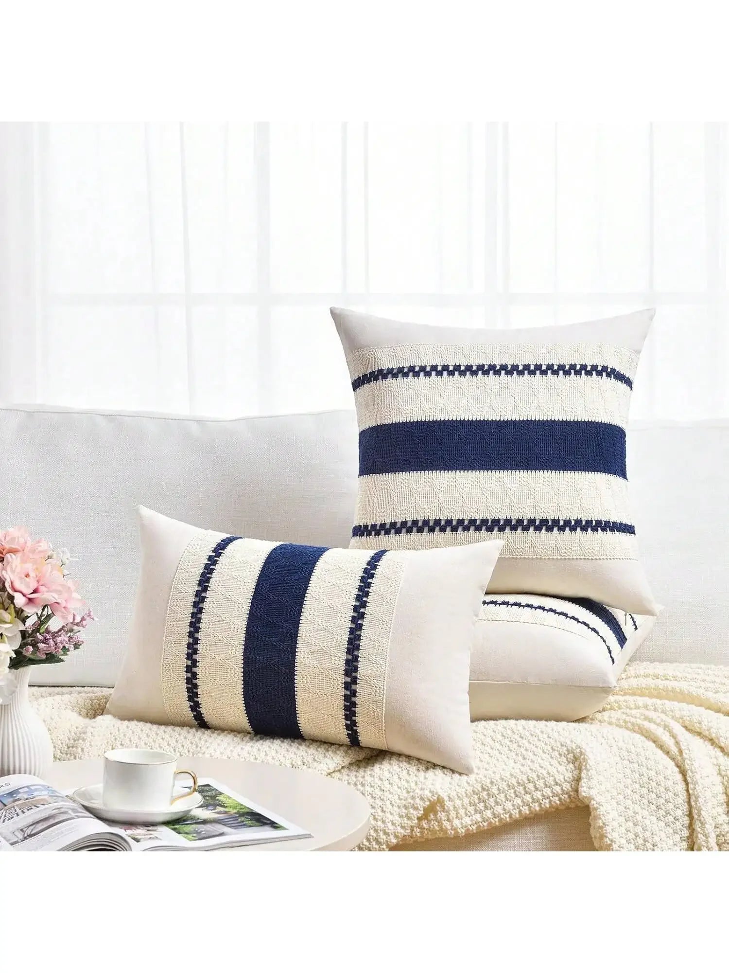 Modern Woven Fabric Throw Pillow Cushion Cover - 260.00 ZAR