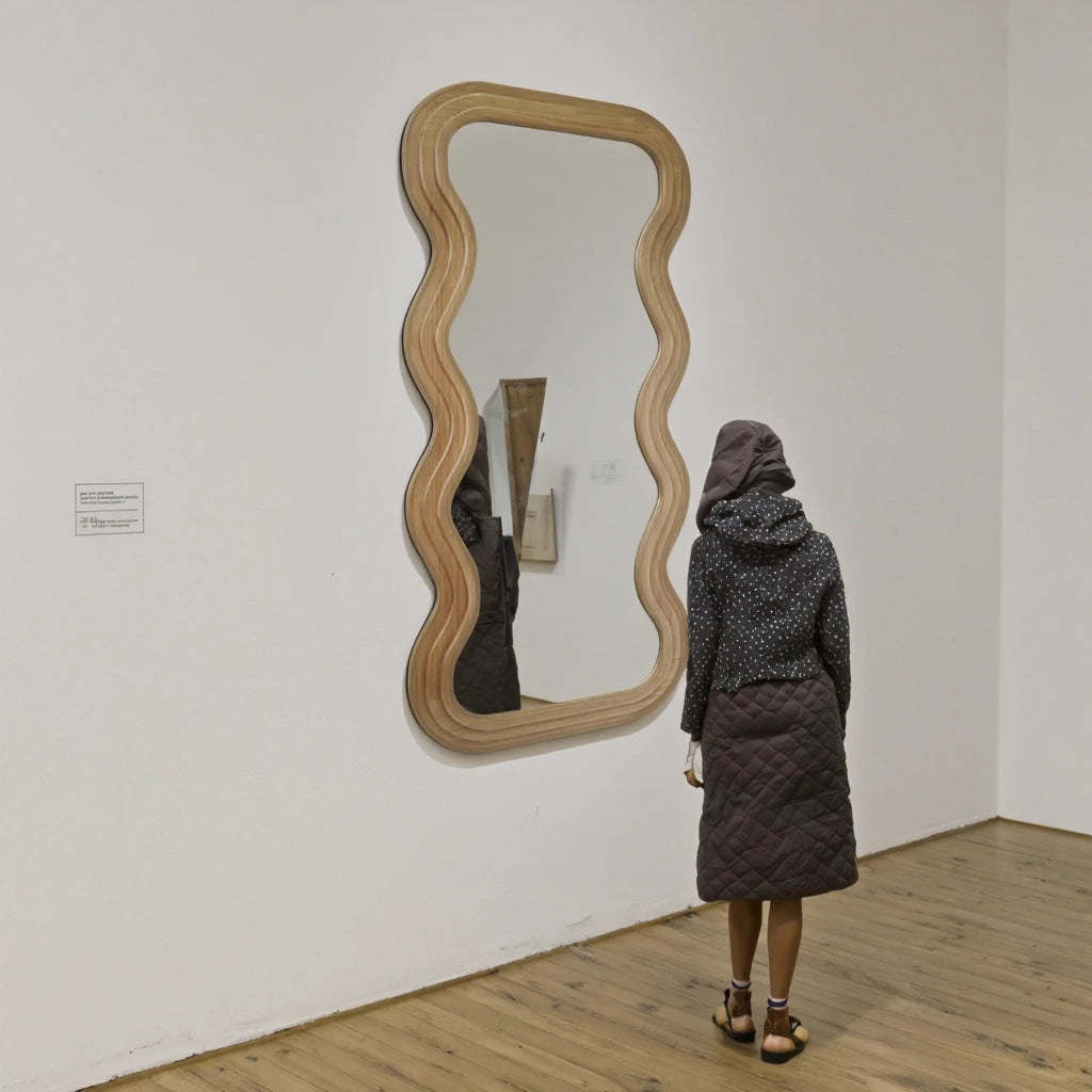 Farmhouse Wooden Wall Mirror - 2,400.00 ZAR