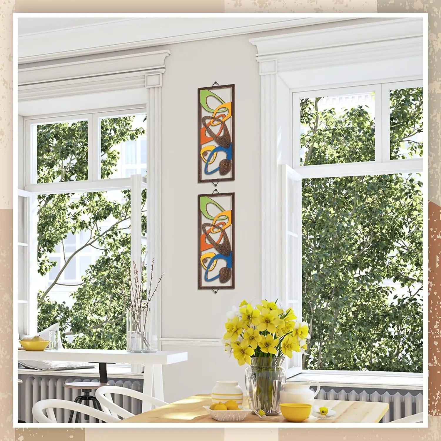 Wall Accents Wood Abstract Decor - 800.00 ZAR