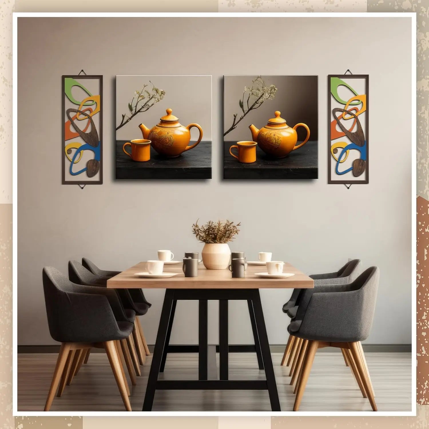 Wall Accents Wood Abstract Decor - 800.00 ZAR