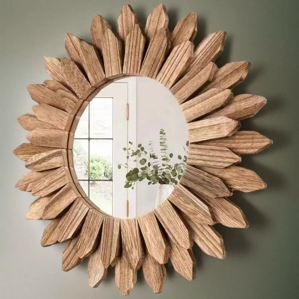 Rustic Wooden Mirror, Wall Mounted - 877.00 ZAR