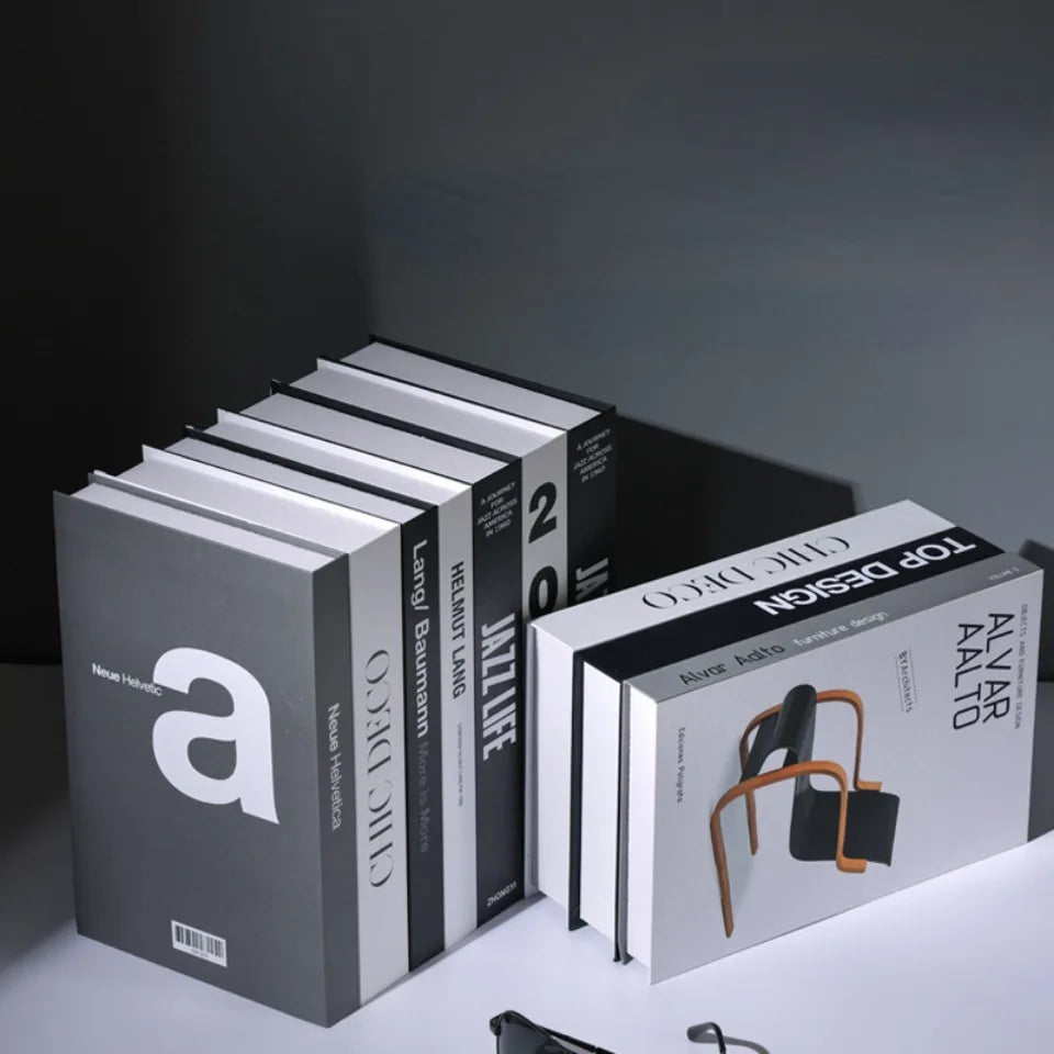 Modern Decorative Books: Neue Helvetica, Alvar Aalto, Jazz Life. Designer Books for Home Decor & Interior Design