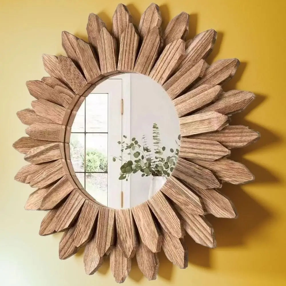 Rustic Wooden Mirror, Wall Mounted - 877.00 ZAR