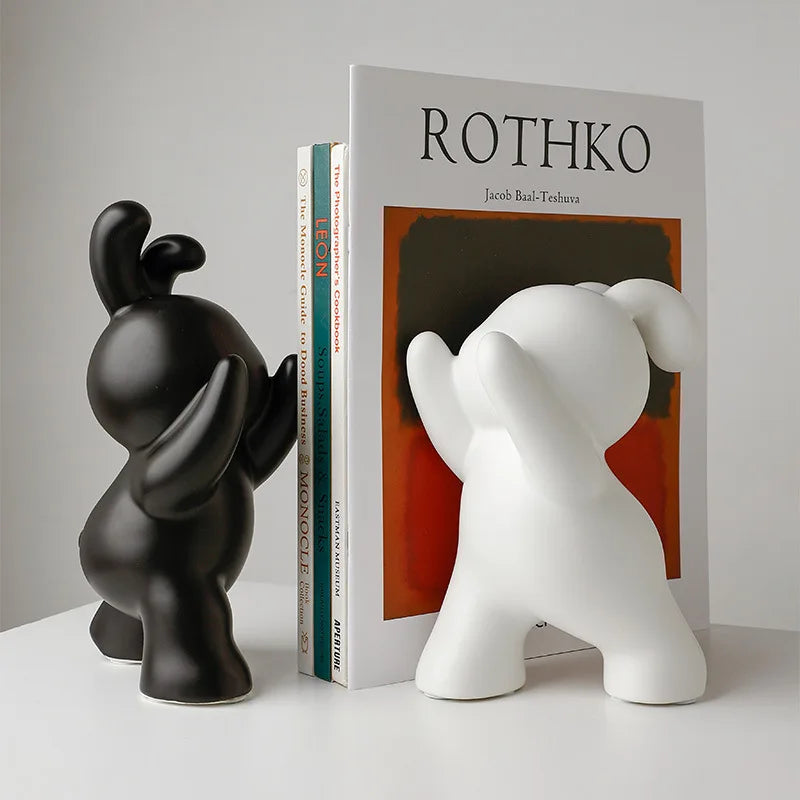 Ceramic Rabbit Bookend Statues - 1,330.00 - ZAR