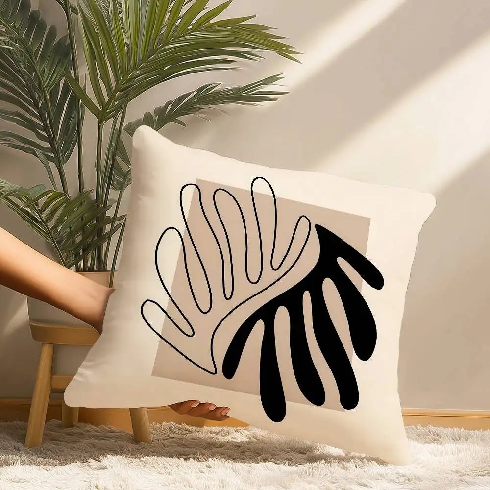 Classic Modern Flowers Print Cushion Cover - 250.00 ZAR